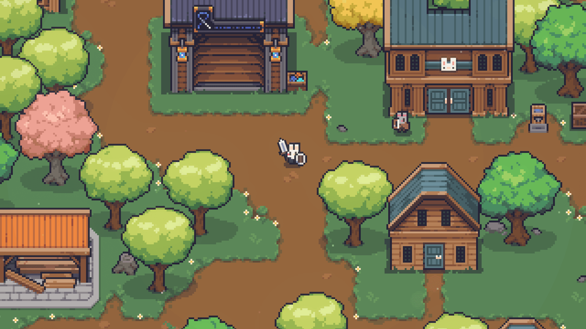A rabbit adventurer in Bunnyville in Sephiria